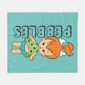 フリントストーンズ | Pebbles Flintstone フリースブランケット (正面(横))