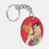 フリントストーンズ | Wilma キスをする Fred キーホルダー (正面左)