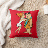 フリントストーンズ | Wilma キスをする Fred クッション (ブランケット)