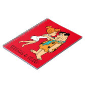 フリントストーンズ | Wilma キスをする Fred ノートブック (左側)