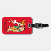 フリントストーンズ | Wilma キスをする Fred ラゲッジタグ (正面横)