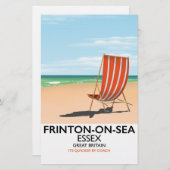 フリントン・オン・シー、エセックス、シーサイドポスター。 便箋 (正面/裏面)