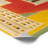 フリント(ミシガン州) Large Letter ScenesFlint, MI ポスター (角)