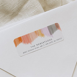 フリンモダンジ差出人住所ラベル ラベル