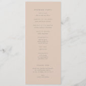 フリンモダンジ結婚式 プログラムカード プログラム (裏面)