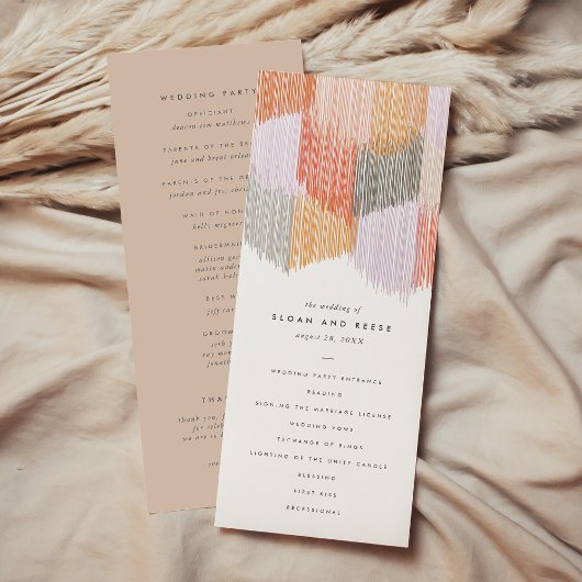 フリンモダンジ結婚式 プログラムカード プログラム