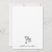 フリーおもしろいカクテルと結婚式招待状 招待状 (裏面)