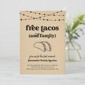 フリーおもしろいタコスとファミリー懇親会招待状 招待状 (スタンド正面)