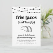 フリーおもしろいタコスとファミリー懇親会招待状 招待状 (スタンド正面)