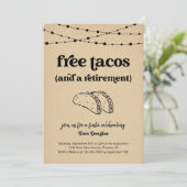 フリーおもしろいタコス&アリタイアメントパーティの招待状 招待状 (スタンド正面)