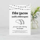 フリーおもしろいタコス&アリタイアメントパーティの招待状 招待状 (スタンド正面)
