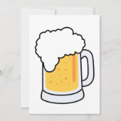 フリーおもしろいビールジョークシンプルマン50誕生日 招待状 (裏面)