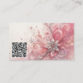 フリーお洒落ストーリーテラーのピンクの輝き 名刺 (裏面)