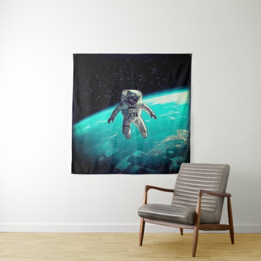 フリーで宇宙を漂う宇宙飛行士 タペストリー (インサイチュ)