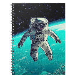 フリーで浮く宇宙飛行士 ノートブック
