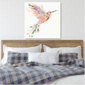 フリーな精神の鳥 - 水彩ボヘミアン風壁画 キャンバスプリント (インサイチュ (寝室))