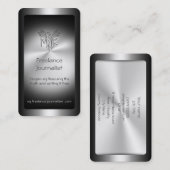 フリーのジャーナリスト、金属効果フェニックス 名刺 (正面/裏面)