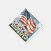 フリーのメモリアルデーランド用ナプキンス スタンダードカクテルナプキン (角)