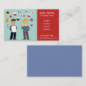 フリーの訳者の言語通訳 名刺 (正面/裏面)