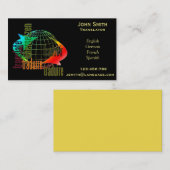 フリーの訳者の言語通訳 名刺 (正面/裏面)