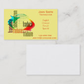 フリーの訳者の言語通訳 名刺 (正面/裏面)