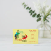 フリーの訳者の言語通訳 名刺 (スタンド正面)