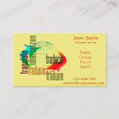 フリーの訳者の言語通訳 名刺 (正面)