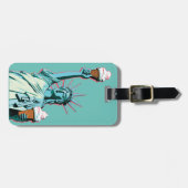 フリーアイスクリームポスターの甘い味 ラゲッジタグ (正面横)