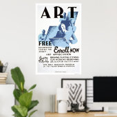 フリーアートクラス1936 WPA ポスター (ホームオフィス)