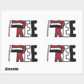 フリーイエメン 長方形シール (シート)