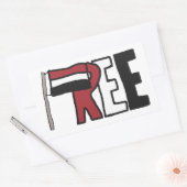 フリーイエメン 長方形シール (封筒)