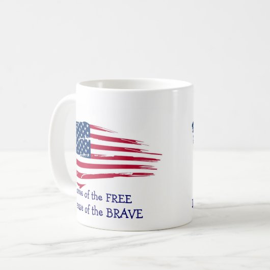 フリーウェーブフラグのホーム コーヒーマグカップ (正面左)