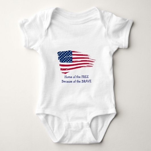 フリーウェーブフラグのホーム ベビーボディスーツ (正面)