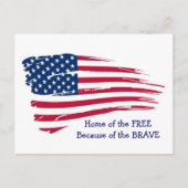 フリーウェーブフラグのホーム ポストカード (正面)