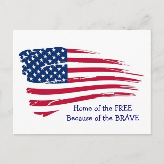 フリーウェーブフラグのホーム ポストカード (正面)