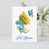 フリーウクライナサンフラワー&バタフライ カード (スタンド正面)