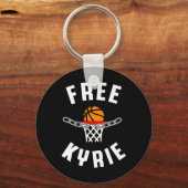 フリーキリー無料スピーチアンチ検閲おもしろいBasketb キーホルダー (正面)