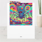 フリーキーおもしろいサイケデリックザクリーパー カード (裏面)