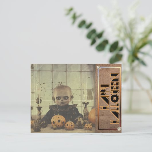 フリーキーな人形エリーハロウィーン シーズンポストカード (スタンド正面)