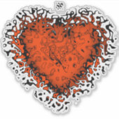 フリーキーハートv2ステッカー シール (正面)