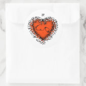 フリーキーハートv4.1クラシックラウンドステッカー ラウンドシール (バッグ)