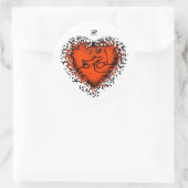 フリーキーハートv4.3クラシックラウンドステッカー ラウンドシール (バッグ)