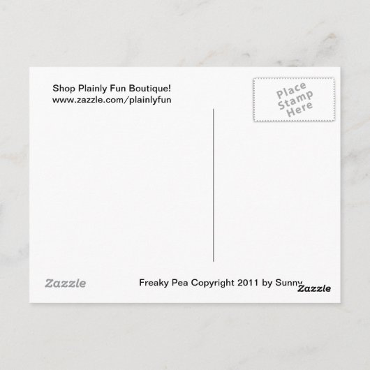 フリーキーピーハガキ ポストカード (裏面)