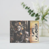 フリーキーヴィンテージハロウィーンスケルトンズミッドナイトビイル シーズンポストカード (スタンド正面)