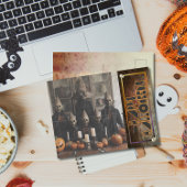 フリーキーヴィンテージハロウィーン仮面姿 シーズンポストカード