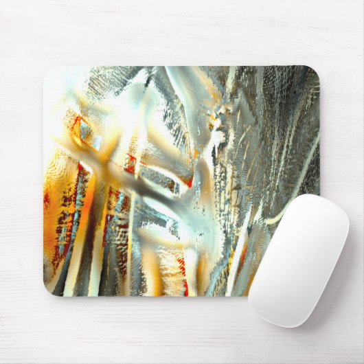フリークグレーのテクスチャを燃やす部品をデジタル切り出し マウスパッド (マウス)