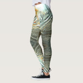 フリークグレーのテクスチャを燃やす部品をデジタル切り出し レギンス (左)