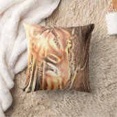 フリークコーラルの質感とラフなデジタル切り出し クッション (ブランケット)