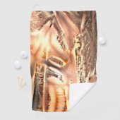 フリークサンゴの質感と非常に粗いデジタル切り出し ゴルフタオル (インサイチュ)