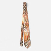 フリークサンゴの質感と非常に粗いデジタル切り出し ネクタイ (裏面)